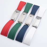 Bracelet de montre en caoutchouc TPU de haute qualité, fermoirs coulissants, résistant à la transpiration, pour RoleXs Submarines Daytonas Oysterr, bracelet de montre réglable 20 21 mm
