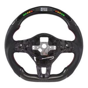 Volante Deportivo de Carreras en Fibra de Carbono con LED para Volkswagen VW <span class=keywords><strong>GTI</strong></span> MK6 <span class=keywords><strong>Golf</strong></span> 6 2009-2013 Polo Tiguan Passat R-Line - Product Image 2