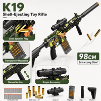 K19 98CMM416 Pistolet à balles molles manuel camouflage avec éjection de douilles, jouet interactif d'aventure en plein air pour enfants