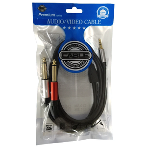 GAZ-CB36 haute Performance 3.5mm à double 6.5mm <span class=keywords><strong>adaptateur</strong></span> <span class=keywords><strong>Jack</strong></span> câble Audio Mono stéréo Y répartiteur câbles mâle à mâle - Product Image 6