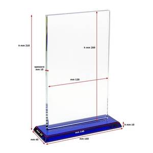 Expositor de Vidrio Transparente Azul de 200X120X10 mm, Vidrio con Bajo Contenido de Hierro - Product Image 2