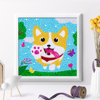 Kits de peinture diamant pour enfants, dessin animé, chien, cristal, meilleur cadeau, décoration murale pour la maison