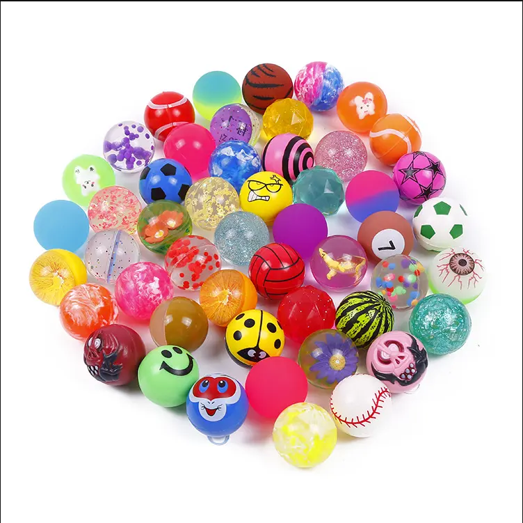 Rubber Bouncy Balls 20mm 27mm 32mm Mixed Stock Verkaufs automat Gummiball Bunte Mini Bouncy Ball