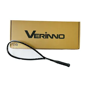 Raqueta de squash de nivel de competición de fibra de carbono profesional personalizada