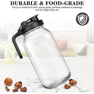 32oz 64 oz Cold brew cà phê Maker thủy tinh Mason lưu trữ máy ép trái cây với thép không gỉ lọc bể nước với Flip cap - Product Image 5