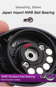 Vikinger gulungan umpan BaitCasting 6 + 1BB, Reel pancing kekuatan tarik 4kg, Reel BaitCasting gigi kuningan kuat - Product Image 5