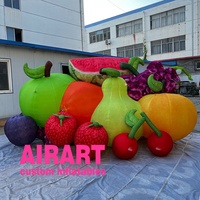 Fruits gonflables suspendus ballons gonflables utilisés de raisins violets gonflables de 2.5M pour la décoration de publicité de supermarché