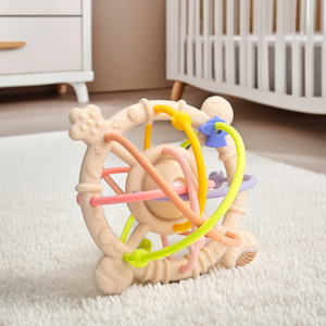 Anneau <span class=keywords><strong>de</strong></span> <span class=keywords><strong>dentition</strong></span> en silicone sans BPA pour bébé avec fonction gonflable Jouet musical pour enfants <span class=keywords><strong>de</strong></span> 0 à 6 mois Hochets doux pour jouer - Product Image 2