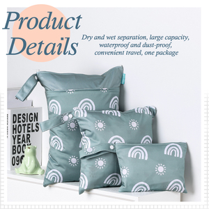 <span class=keywords><strong>Happy</strong></span> Flute Sac humide de grande capacité Sac humide suspendu réutilisable Sac humide Offre Spéciale lavable Sac à vêtements humides - Product Image 2