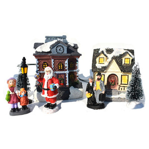 Decoración del hogar Casa <span class=keywords><strong>de</strong></span> <span class=keywords><strong>Papá</strong></span> <span class=keywords><strong>Noel</strong></span> Adornos <span class=keywords><strong>de</strong></span> Navidad Artesanía <span class=keywords><strong>de</strong></span> resina Casa <span class=keywords><strong>de</strong></span> pueblo <span class=keywords><strong>de</strong></span> Navidad Accesorios para el hogar Decoración <span class=keywords><strong>de</strong></span> la habitación Regalos - Product Image 2