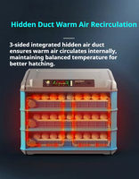 Incubateur d'oeufs double électrique intelligent de vente chaude classique pour les poussins à couver avec contrôle automatique de l'humidité