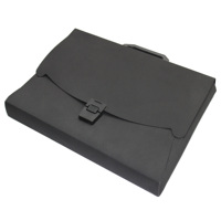 Portafolio de Plástico Tamaño A4, Maletín para Documentos de PP, Caja de Archivo de Plástico con Asa, Estuche para Archivos de PP
