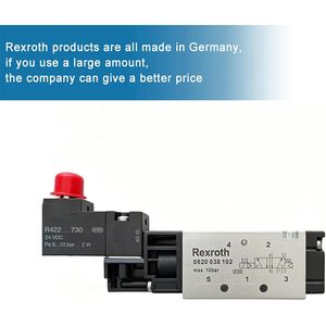 Válvula Solenoide Neumática Rexroth de 5/2 Vías, 24VDC G1 8, Válvula de Control de Aire Industrial - Product Image 3