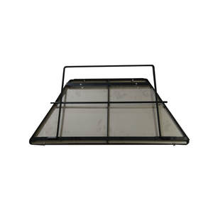 Table pliante d'extérieur en acier inoxydable, rectangulaire, légère, pour le camping, le barbecue, le rangement, design minimaliste - Product Image 1