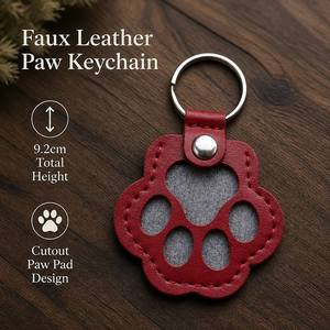 Portachiavi Ciondolo Moderno in Pelle Ecologica per Pelo di Cane Gatto, Leggero, Confortevole, Anti-Smarrimento, Ornamento Commemorativo - Product Image 1