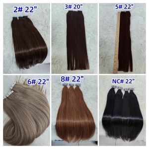เทป PU สำหรับต่อผม Letsfly Wholesale เกรด 10A สี 8 #   ผมสีบลอนด์ # 613 แฮร์พีชตรง 18-26 นิ้ว 50 กรัม/แพ็ค ผมแท้ 100% - Product Image 3