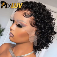13X4 HD Lace Echthaar-Perücke mit Locken für Schnittperücken, Klebefreies Rohhaar für Schwarze Frauen
