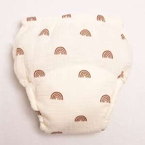 Celana katun Muslin kustom Crepe Premium dapat digunakan kembali celana latihan Toilet Toilet urin celana dalam inkontinensia celana pendek balita - Product Image 6