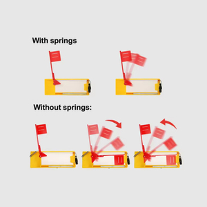 Tabla de Pesca con Sistema de Bandera de Resorte, Lado Izquierdo y Derecho, L25XW8.5, Amarilla, Tabla de Pesca, Tabla de Buceo - Product Image 6