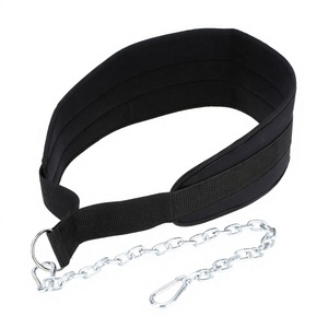 High Quality Gym Weighted Buckle <b>Belt</b> Pull-up Chains Fitness <b>Exercise</b> Waist Support Barbell Weightlifting Dip <b>Belt</b> - Product Image 1