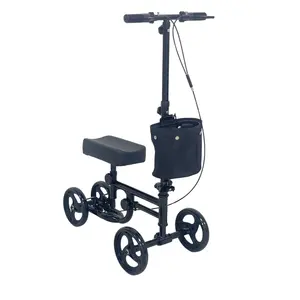 Fábrica direta vende Mobility Scooter altura ajustável alça ajustável dobrável 4 rodas Knee Walker com joelho Scooter