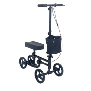 Vente directe en usine de trottinette de mobilité poignée réglable en hauteur pliable à 4 roues trotteur de genou avec trottinette de genou