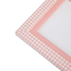 HOMCO, nuevo diseño, encantador patrón <span class=keywords><strong>de</strong></span> <span class=keywords><strong>cuadros</strong></span> rosa, marco <span class=keywords><strong>de</strong></span> fotos moderno MDF personalizado para niños, decoración creativa fresca para el hogar - Product Image 3