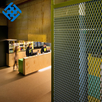Grillage tissé par aluminium décoratif coloré de panneaux de mur de grillage décoratif de revêtement de poudre