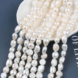 Perlas de Agua Dulce Blancas Brillantes de Doble Cara de 9-10 mm, Producto Semielaborado Hecho a Mano en Zhuji, Perlas Sueltas para Diseño Creativo - Product Image 2