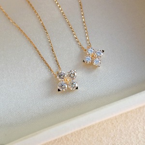 Collier trèfle à quatre feuilles plaqué or 18 carats avec diamants, chaîne porte-bonheur pour femme, cadeau - Product Image 3