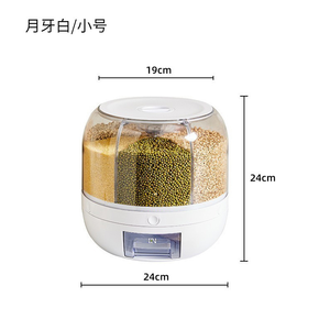 Hot Rice Dispenser Nhà Bếp Chống Ẩm 6-Lưới Xoay Thực Phẩm Hạt Ngũ Cốc Lưu Trữ Hộp Container - Product Image 4