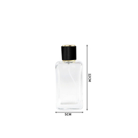 Flacon pulvérisateur en verre rectangulaire personnalisé avec logo pour parfum, brume corporelle, emballage de liquides cosmétiques