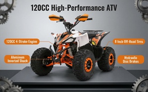Cuatrimoto de Gasolina de Alto Rendimiento de 120 CC, 6.0 KW de Potencia, Frenos Hidráulicos, Velocidad Máxima de 60 km/h, Vehículo Todoterreno - Product Image 5
