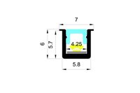 Profilé en aluminium linéaire LED encastré YG-0606A pour éclairage linéaire LED de meubles de cuisine