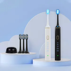 2021新しいデザインのオーラルケア自動電動歯ブラシ歯のホワイトニングLEDライト振動歯ブラシカスタムロゴ
