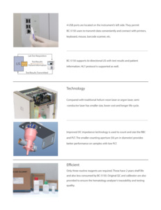 Analizador de Hematología e Inmunoensayo Mindray BC-5150, Analizador de Sangre, Analizador Bioquímico Semiautomático - Product Image 5