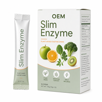 Poudre enzymatique minceur OEM sous marque privée à base de plantes, fruits et légumes pour la digestion, la santé intestinale et la gestion du poids