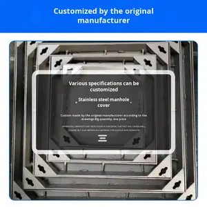 Üreticiler belediye için dekoratif yağmur kanalizasyon levha Metal kesme parçaları 304 201 paslanmaz çelik kare rogar kapakları tedarik - Product Image 2
