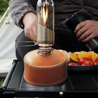 Pochettes de bouteille de gaz personnalisées, manches de réservoir de gaz en cuir PU durables faites à la main, sac de bidon de gaz de vente chaude pour camping pique-nique