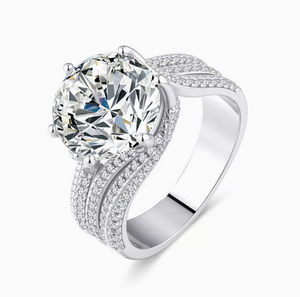 Bague en Moissanite 10 carats, style Destin des <span class=keywords><strong>Trois</strong></span> Vies, en argent sterling – Offre Spéciale - Product Image 4