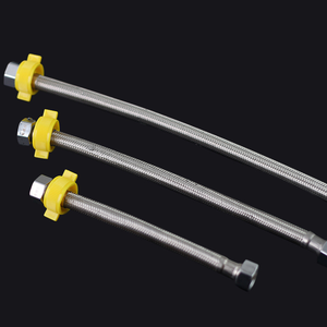 Tuyau <span class=keywords><strong>flexible</strong></span> en acier inoxydable 30cm-100cm pour eau chaude et froide, raccord de robinet G1/2, écrou chromé, tuyau de robinet 50cm - Product Image 2