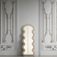 2025 moderne personnalisé pleine longueur mur miroir de sol haute définition tissu doux décoratif pour tendance salon moderne