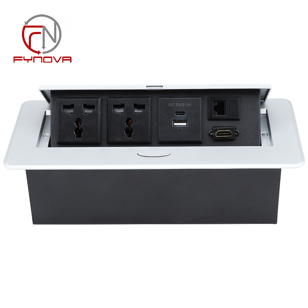 Plata, 2 Tomas de Corriente CA, 1 USB A+C, 1 HDMI, 1 RJ45, sin Cable