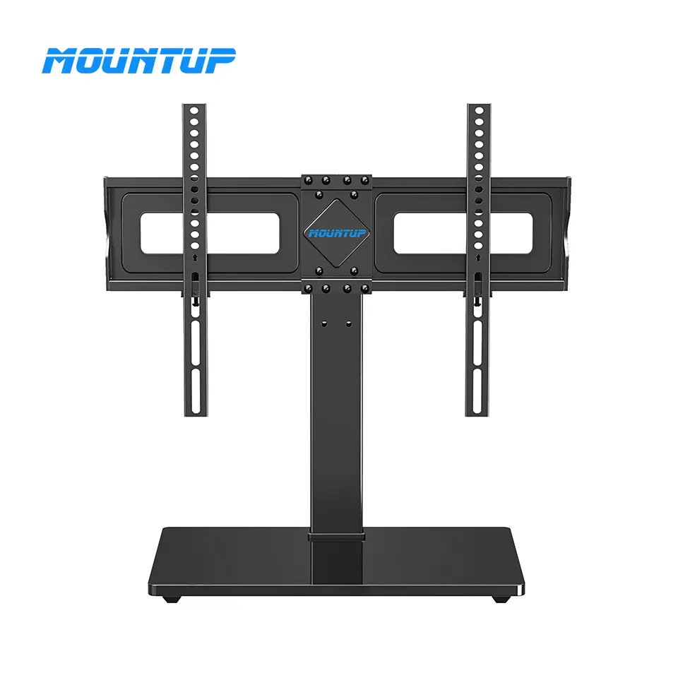 माउंट टीवी 37 '-70' एलसीडी के लिए 39 kgsडेस्क ग्लास टीवी धारक तक खड़ा है