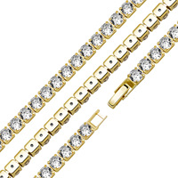 NL3001 4mm Largeur Hiphop Cubic Zircon Tennis Chaîne Femmes Hommes Laiton Diamant Tennis Collier Chaîne
