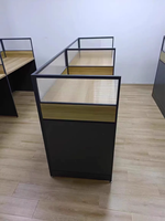 2025 Foshan cloison de bureau mur de verre mobilier de bureau poste de travail avec prise de courant et classeur 6 Preson