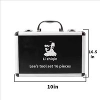 Outils de serrurier LISHI originaux, 16 pièces, 2 en 1, outils de décodage de clés de voiture, avec valise