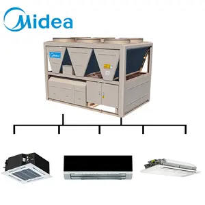 Midea 250rt low noise air cooler water chilling all in one air source heat pump water cooled scroll chiller for Industry