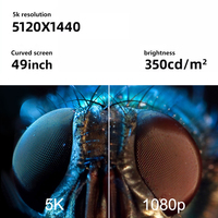 Moniteur incurvé 5K 1500R 49 pouces 32:9 ultra-large, écran d'ordinateur 165 Hz, dalle VA, moniteurs de jeu LCD en vente