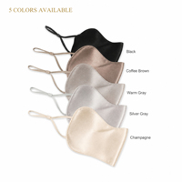 Masque facial en soie de mûrier de style coréen pour femmes, antimicrobien, anti-UV, respirant, masque facial pour soirée
